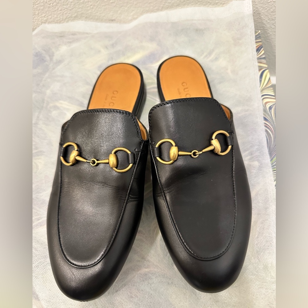 Gucci Black Princetown Loafers - Picture 3 of 7